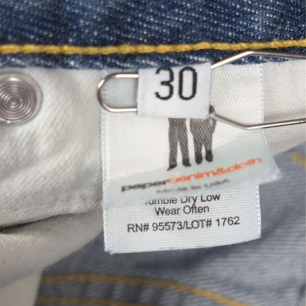 Paperdenim&Cloth Jeans Womens 30 Blue Flare Tsunami 2-TRU-55‎ Stretch Selvedge - Picture 9 of 11